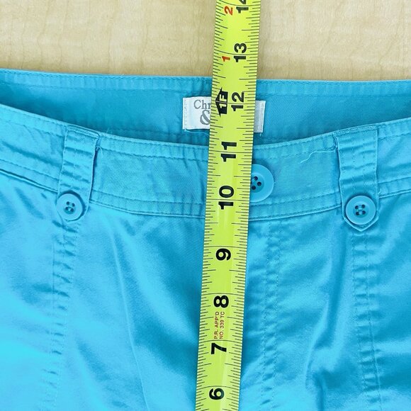 Christopher & Banks Women's Blue Capris Size 10 Stretch Mid Rise Straight Leg - Picture 10 of 12